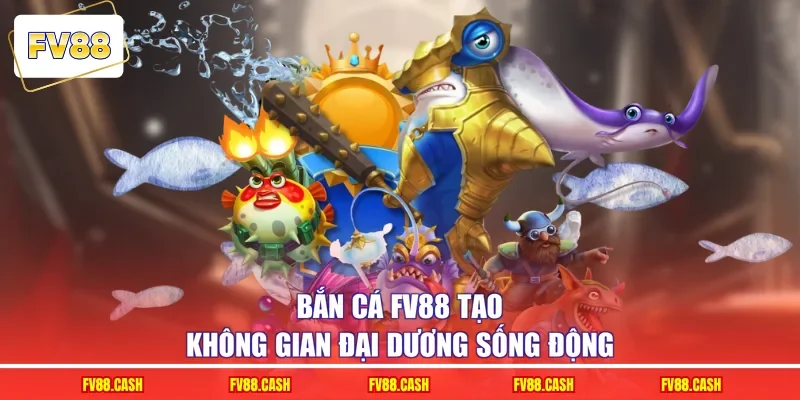 Bắn cá FV88 tạo không gian đại dương sống động