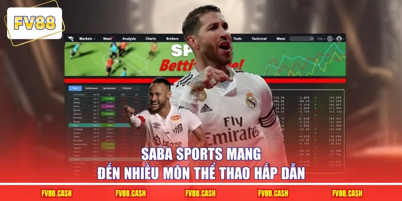 Saba Sports mang đến nhiều môn thể thao hấp dẫn